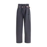 Magliano Gray Cotton Casual Pants